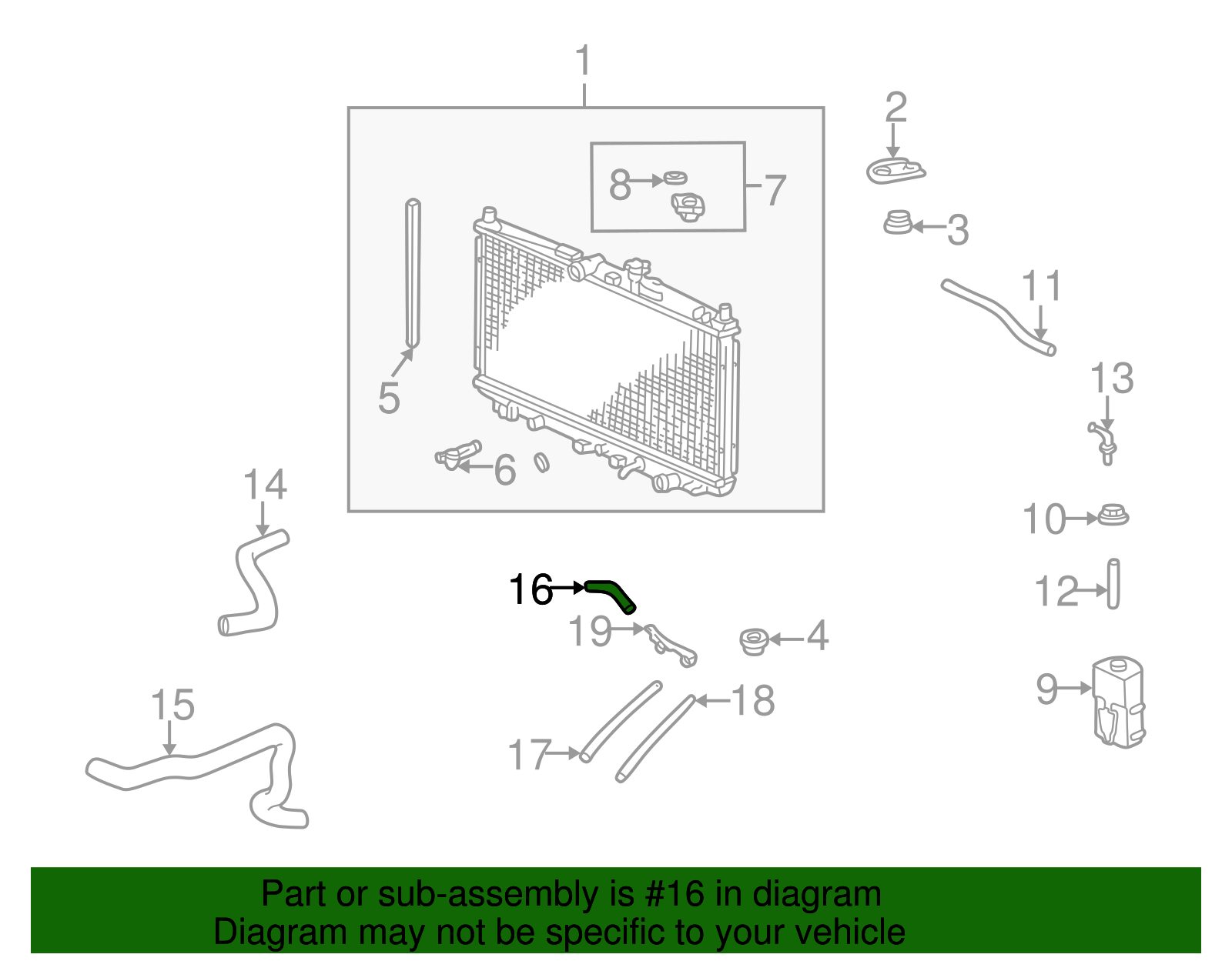 25214-PAA-305 - 1998-2002 Honda Accord - Hose (190MM) (Atf) | Genuine ...