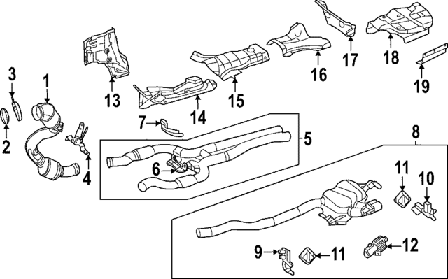 232-490-07-01 - Muffler & Pipe Assembly 2022-2024 Mercedes-Benz