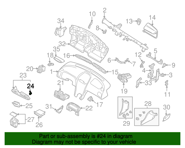 2000-2003 Nissan Maxima Lower Panel Clip 96938-40U10 | TascaParts.com