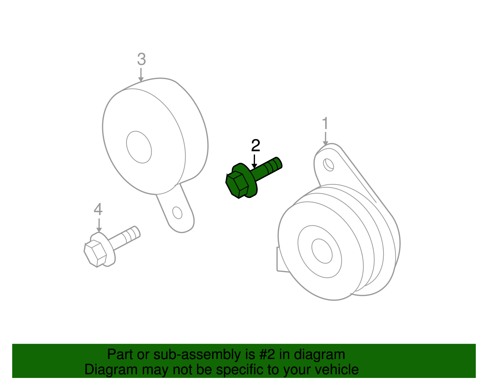Low Note Horn Bolt - Scion (90119-A0235)