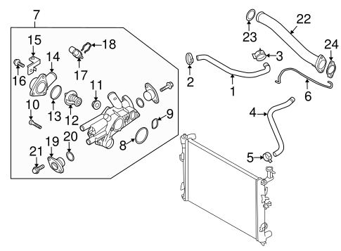 Cooling System for 2011 Kia Forte Koup Kia Auto Parts