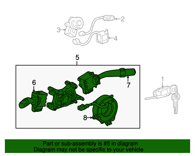 19982000 Toyota Corolla Turn Signal Switch 8431002110 Toyota Parts