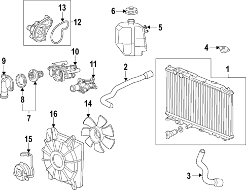 Cooling System for 2011 Honda Fit Honda Parts Online