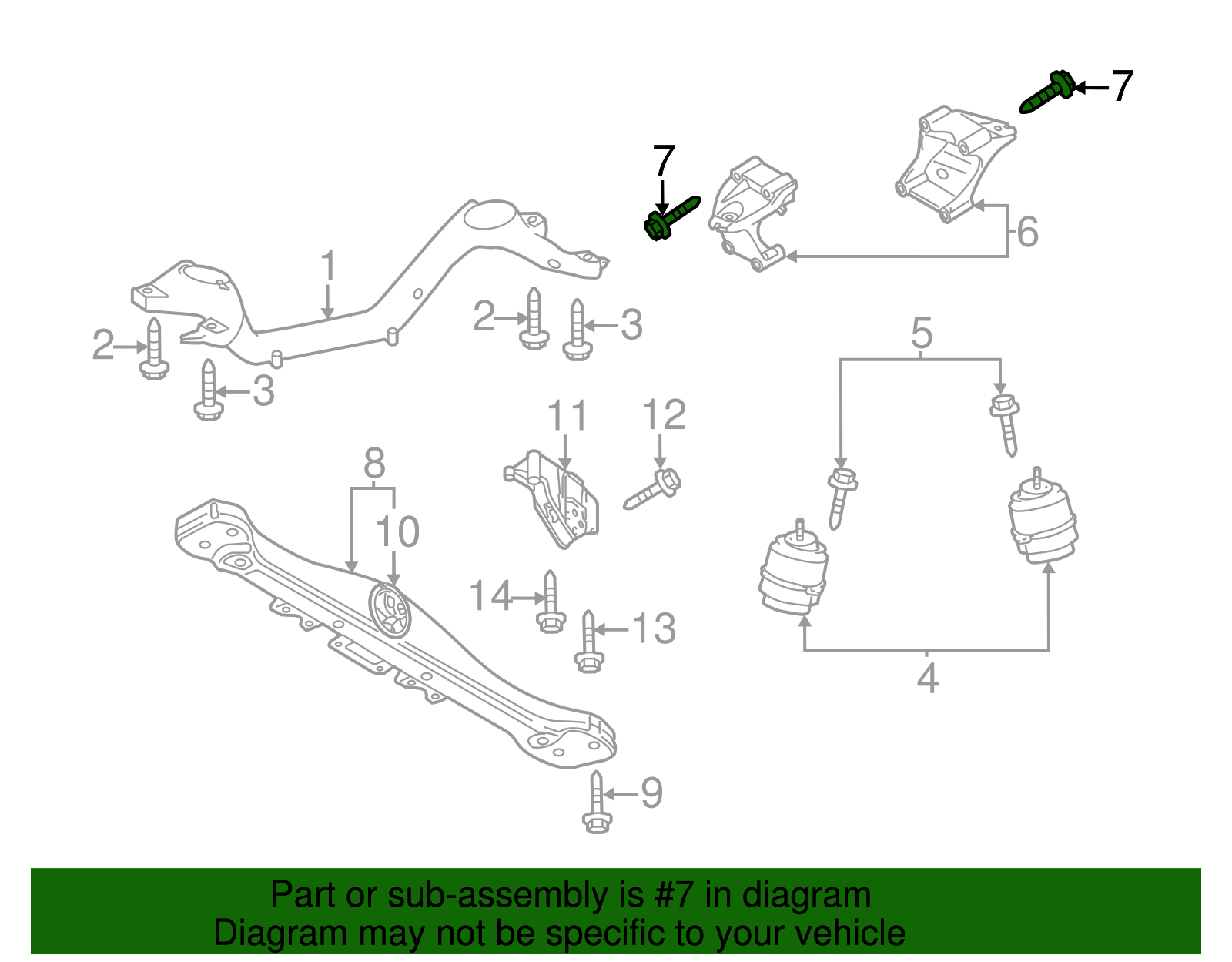 Mount Bracket Mount Bolt - Volkswagen (N-104-043-06)