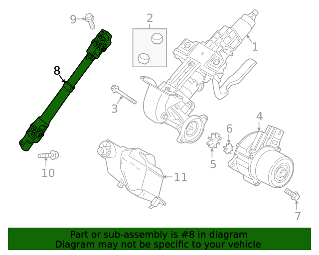 BDTS32090C Intermediate Shaft 20192023 Mazda 3 MazdaSwag