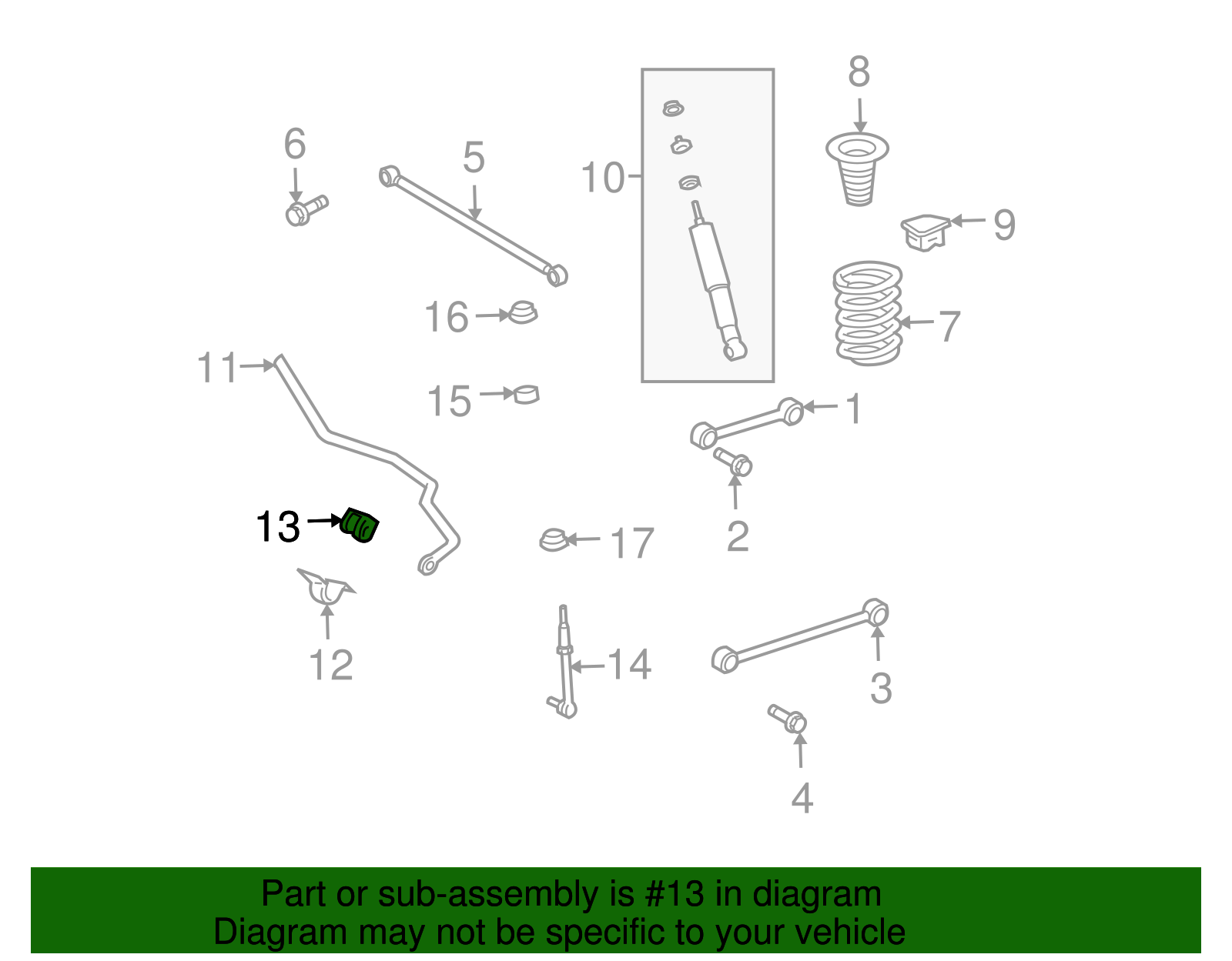 Suspension Stabilizer Bar Bushing - Toyota (48815-14130)