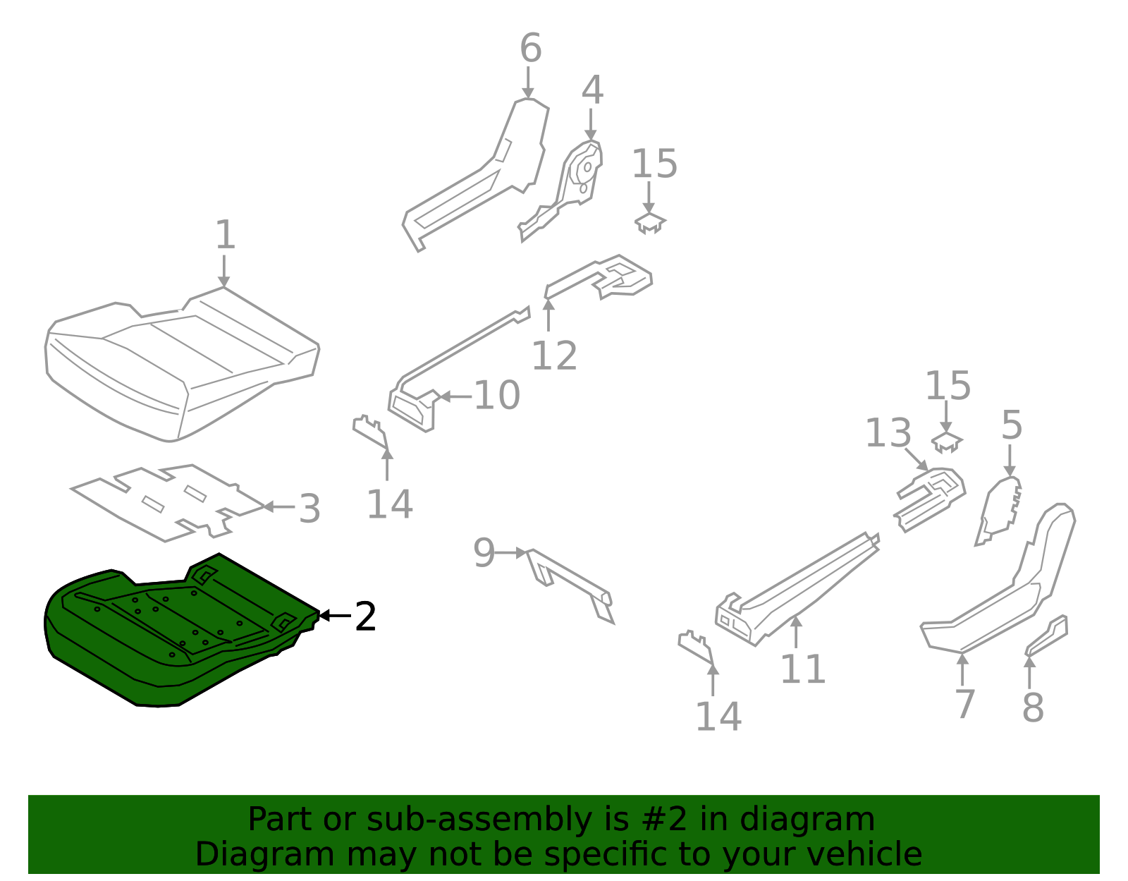 Seat Cushion Pad - Ford (LB5Z-7863841-E)