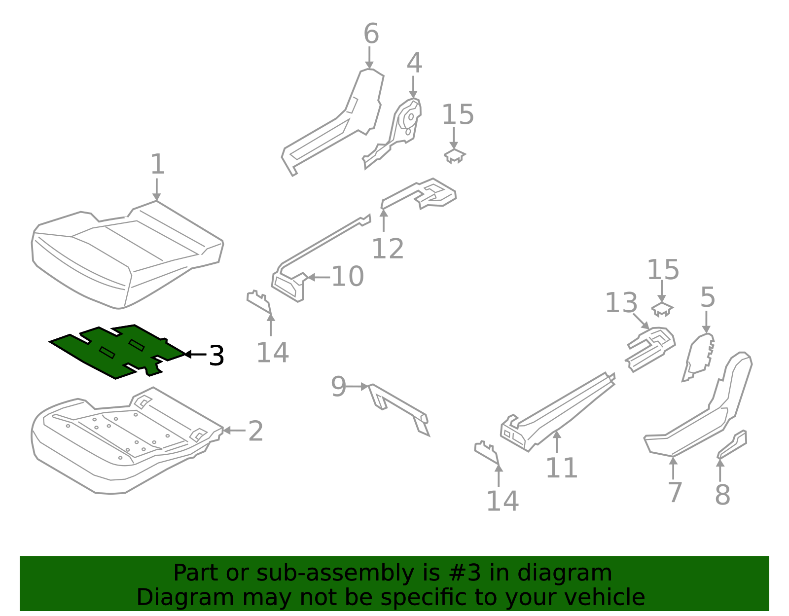 Seat Cushion Heater - Ford (LB5Z-14D696-K)