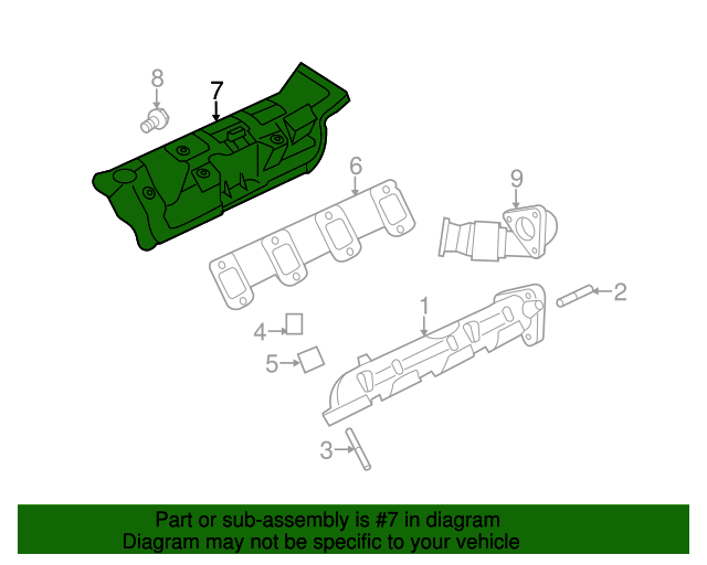 20112019 Ford OEM Shield Exhaust Manifold Heat DC3Z9A462A OEM