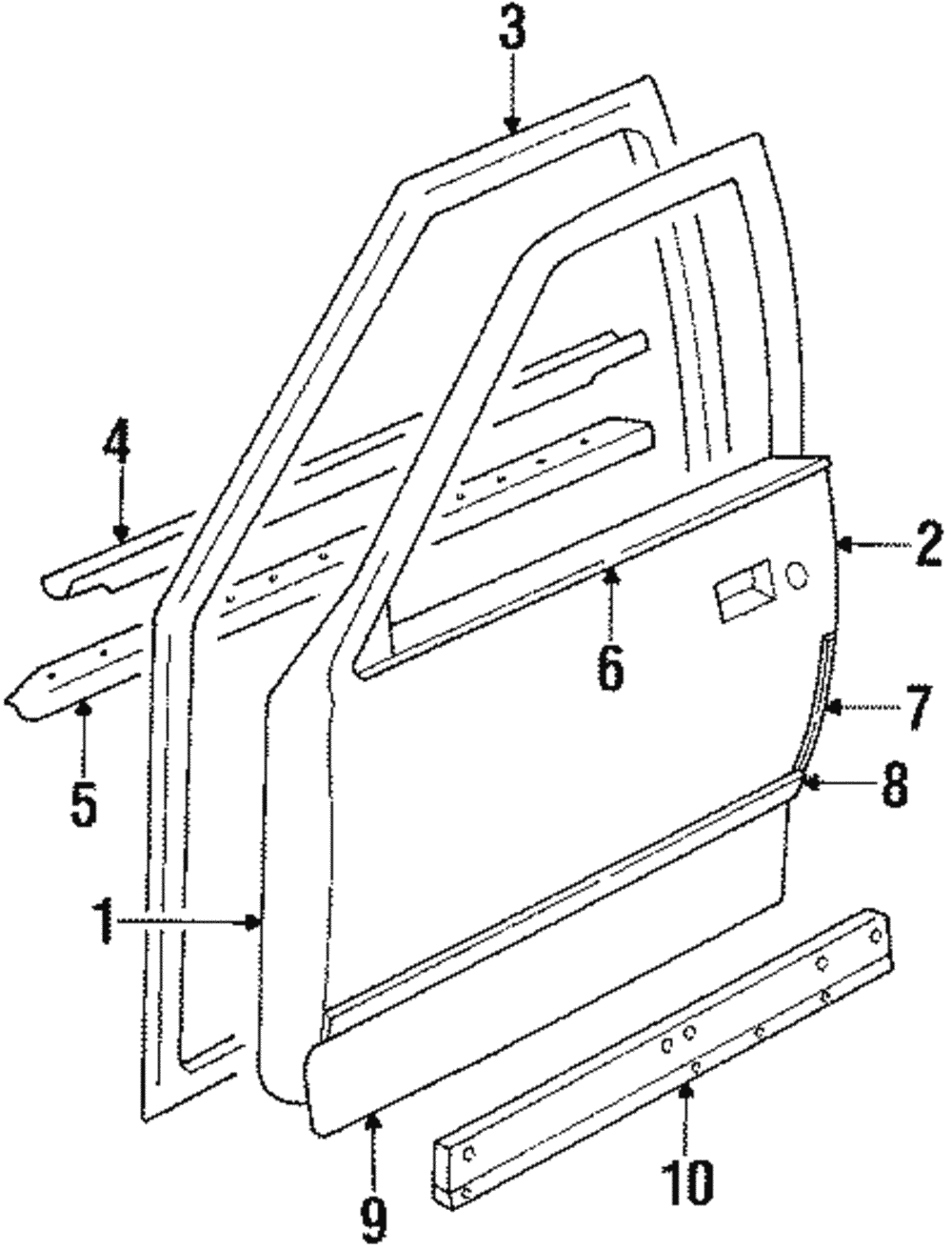 Molding Assembly, Front S/D Center - GM (88961213)