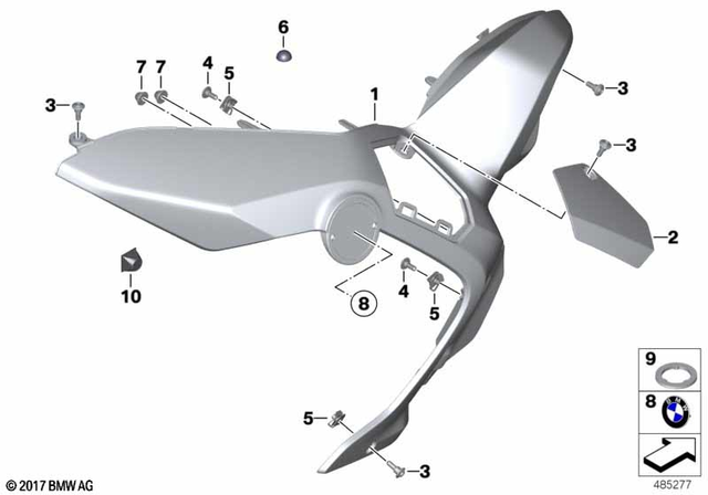 46638536939 - Cover, Intake Snorkel, Left 2013-2018 BMW-Motorrad R  