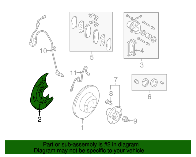 Plaque De Protection Anti-poussière Pour Freins Subaru Legacy Outback 2005-2014 – Référence 26290AG02A