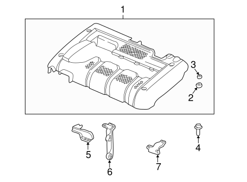 Engine Appearance Cover for 2005 Hyundai Elantra | Hyundai OEM Parts Direct | 2005 Hyundai Elantra Engine Diagram | | Hyundai OEM Parts Direct