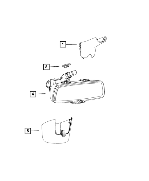 Glass and Interior Rear View Mirror for 2018 Ram 3500 #1