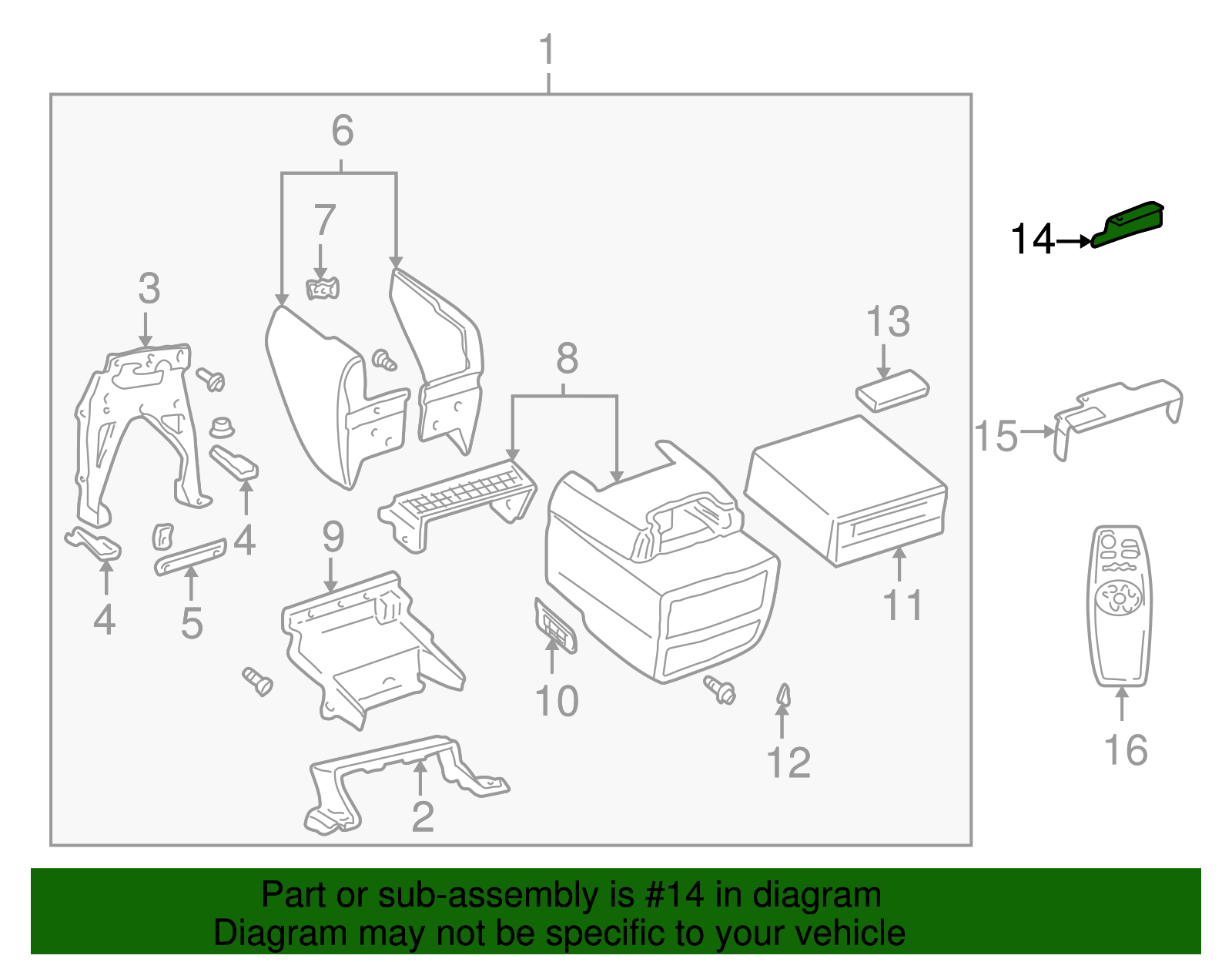 Bracket Assembly, Video Plyr Upper - GM (88893571)