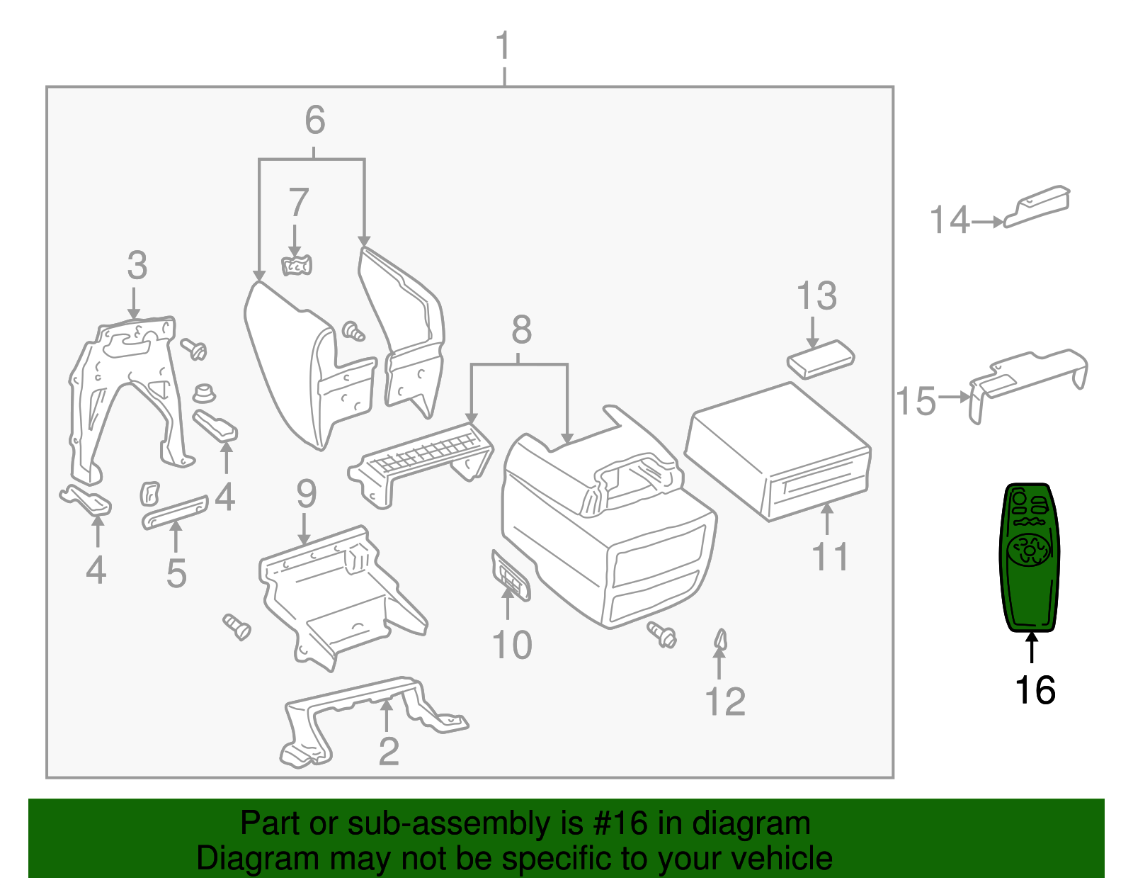 Control Assembly, Video Plyr Rem - GM (88897313)