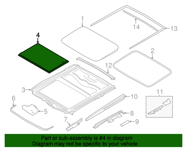 Genuine BMW 54107209208 Sunroof Cover FREE Shipping on Most