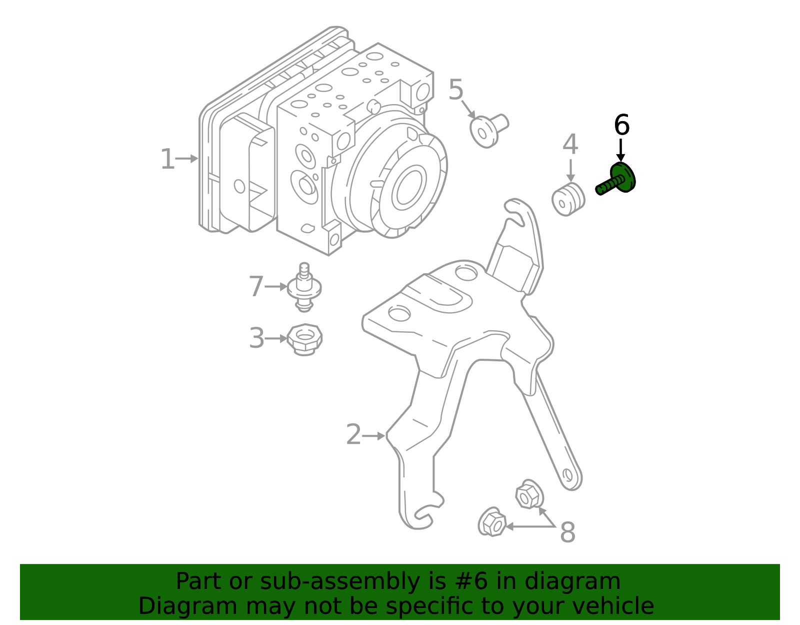 Mount Bracket Bolt - Scion (90118-WB741)