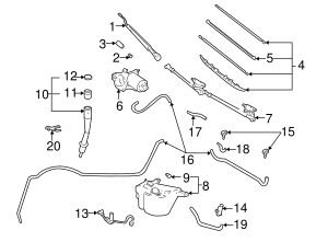 thumbnail image 2 of OEG Parts Front Wiper Motor Linkage Replacement For Toyota Tundra 2000-2006 - 851500C010 2 of 3