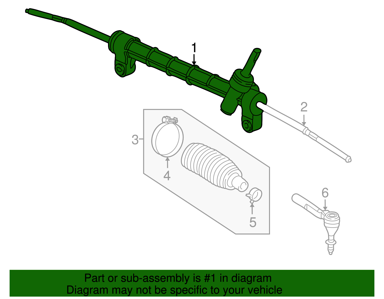 Steering Gear Assembly, Remanufactured - GM (19303500)