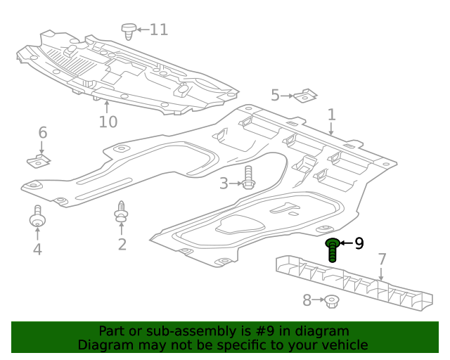 Fender Liner Bolt - GM (11570637) | GMPartsNow