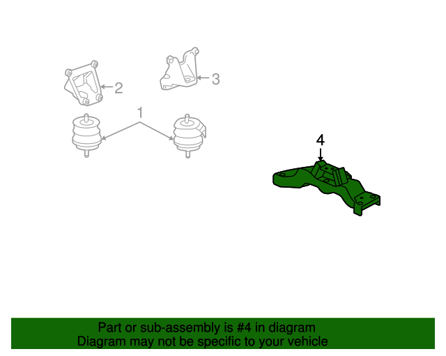 25771880 GM Rear Transmission Mount GM Parts Store