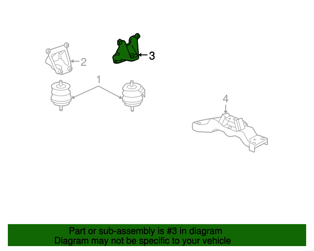 20062009 Cadillac STS Driver Side Engine Mount Bracket 15936699