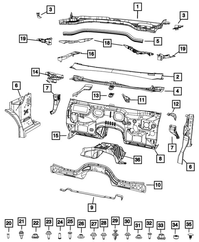2024 Dodge Charger Daytona Dash Panel Close Out, Right 68638356AA