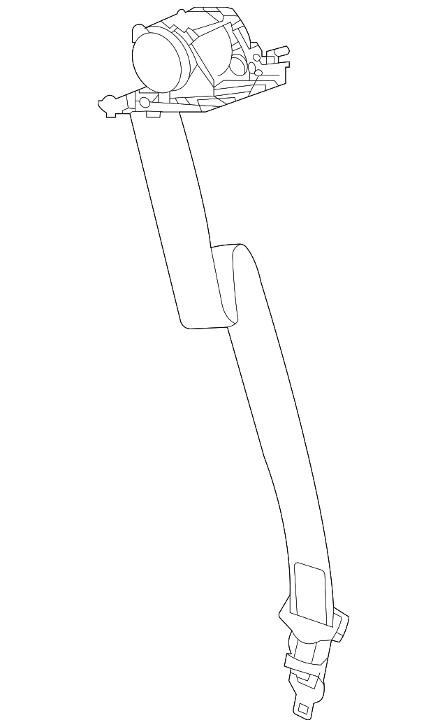 2014-2018 GM Dark Ash Gray Rear Center Seat Belt with Retractor 19331652