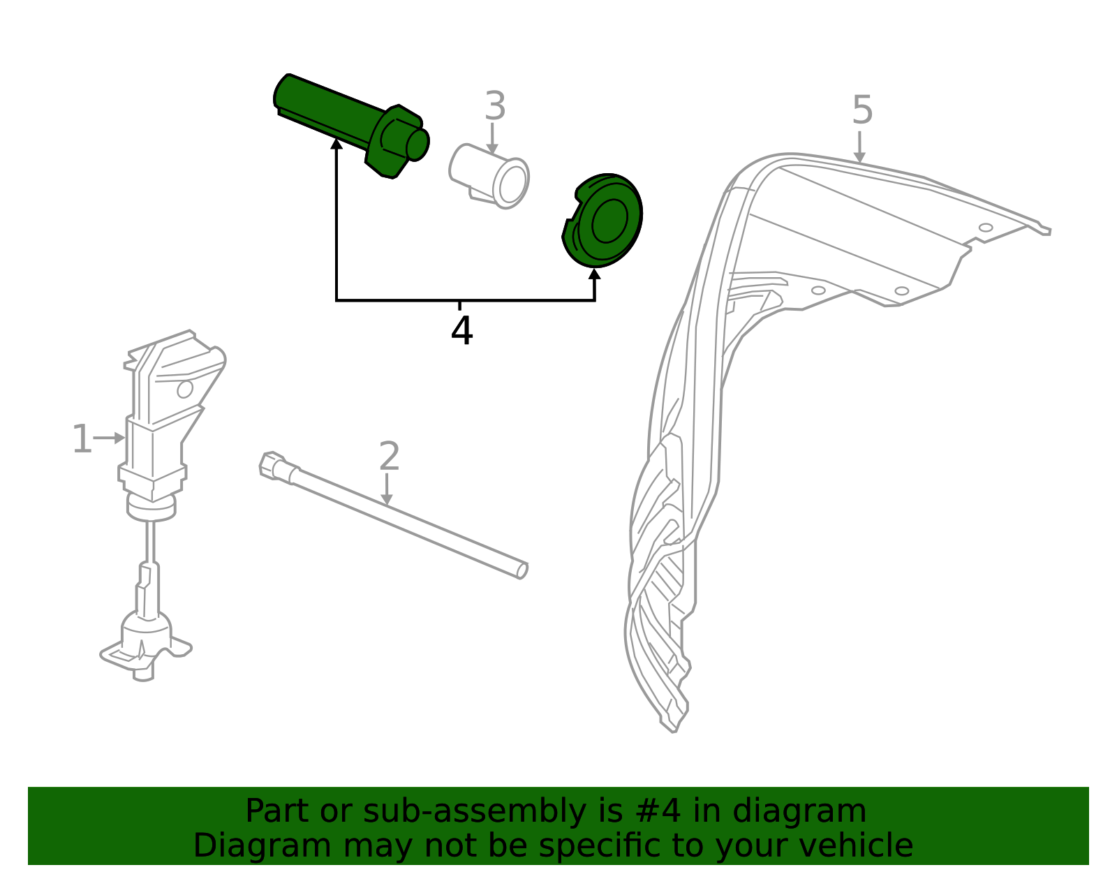 Spare Wheel Lock Cylinder Case - GM (84304677)