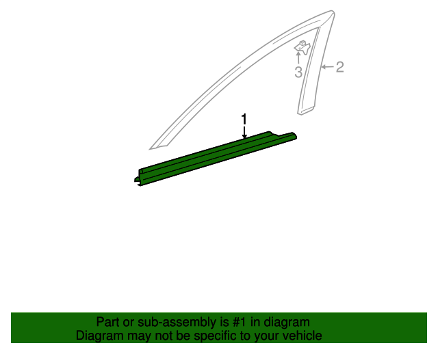 20092010 Pontiac Vibe Belt Molding 19184483 GM Parts Online