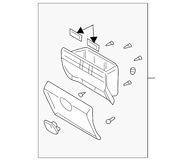 20012004 Hyundai Santa Fe Glove Box Assembly 8451026500YD Hyundai