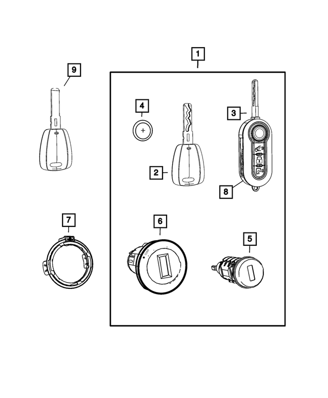 thumbnail image 2 of 2011-2020 Jeep Dodge Chrysler RAM Blank Transmitter Key – OEM MOPAR 68200221AA 2 of 2