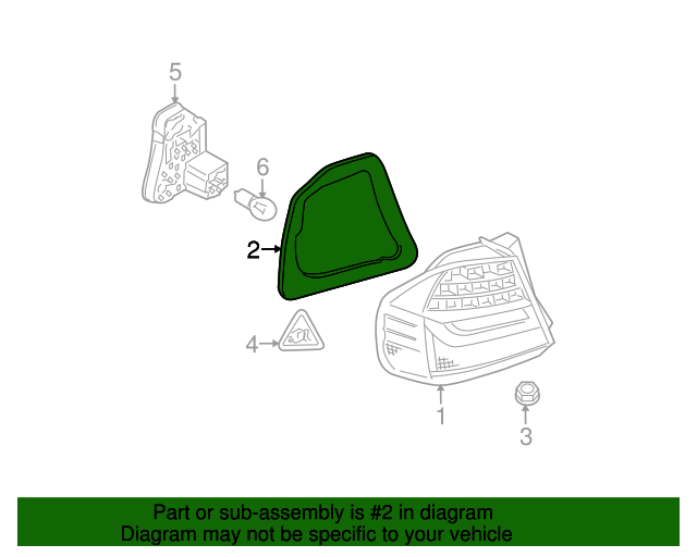 63217242149 - 2009-2011 BMW Tail Lamp Seal (63-21-7-242-149) | BMW of ...