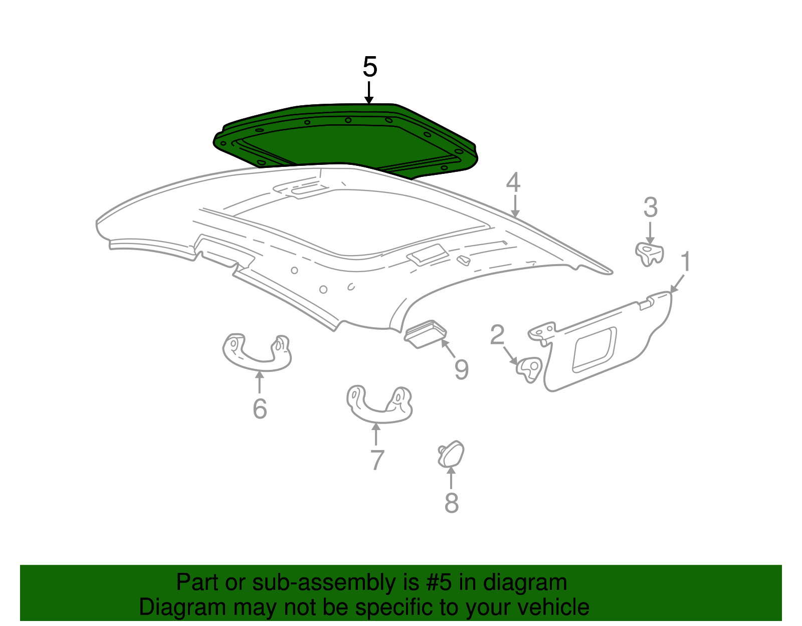 Headliner Clip - Ford (YF1Z-5452124-AAB)
