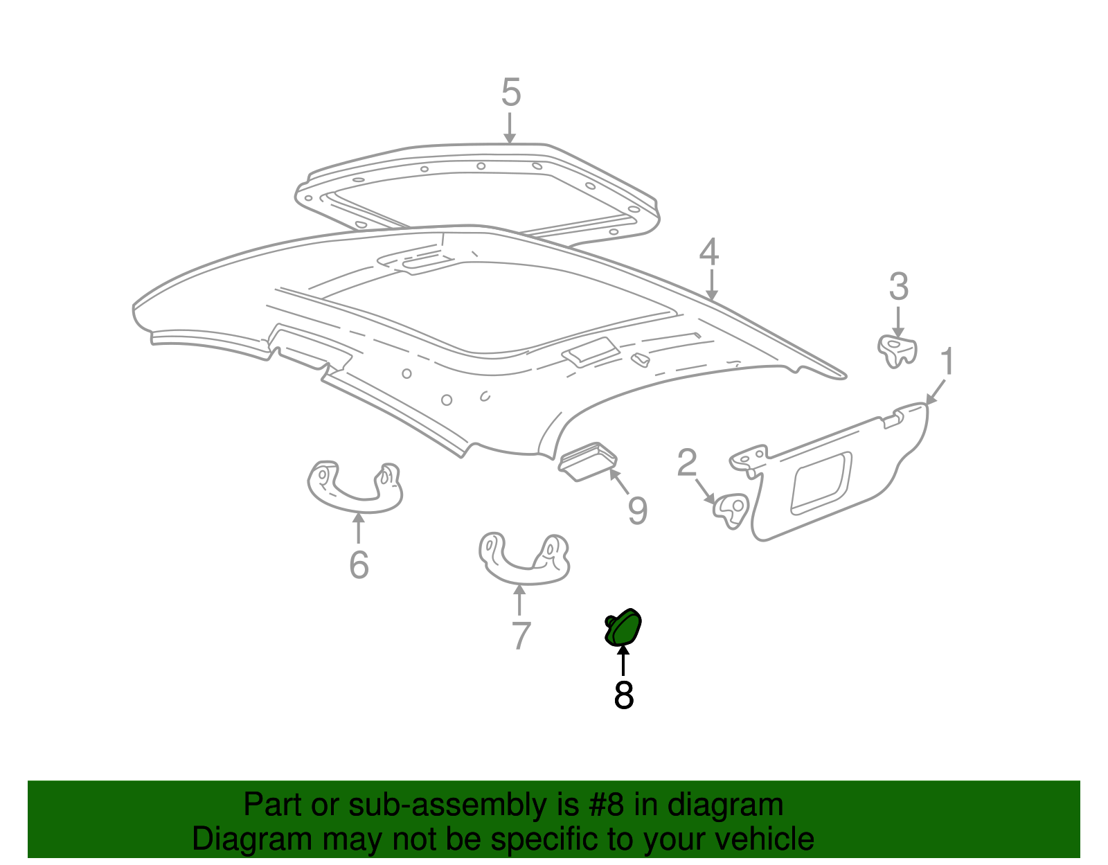 Coat Hook - Ford (YF1Z-5429024-AAB)