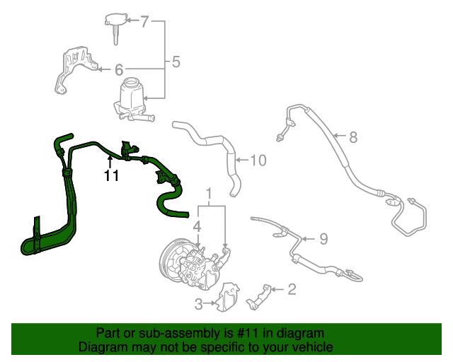 20032006 Toyota Matrix Power Steering Return Line 4440601020 OEM Parts Online