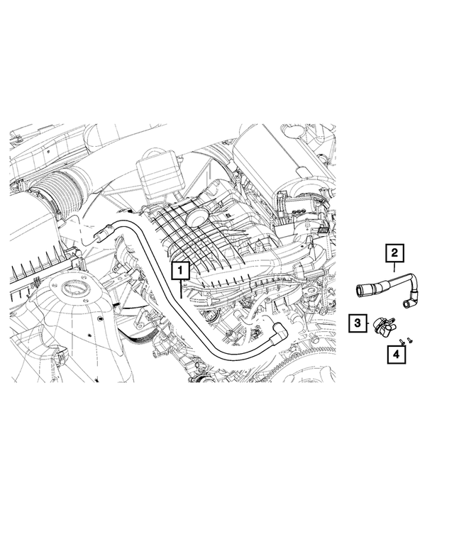 20182024 Ram PCV Hose 68342016AA Mopar eStore