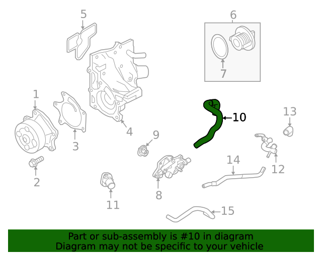 140556LB0B Water Outlet Hose 20202022 Nissan Sentra Nissan