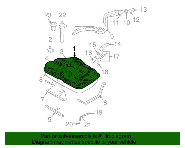 20052008 Hyundai Tiburon Fuel Tank 311502C700 OEM Parts Online