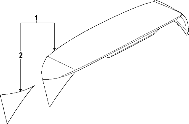 2022-2024 Volkswagen Golf R Spoiler Assembly 5H4-827-934-G-KCI 
