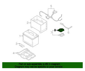 91971-3J340 - Battery Terminal Cover 2007-2010 Hyundai Veracruz ...