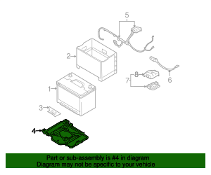 37150-3J200 - Battery Tray - 2008-2012 Hyundai Veracruz | World OEM ...