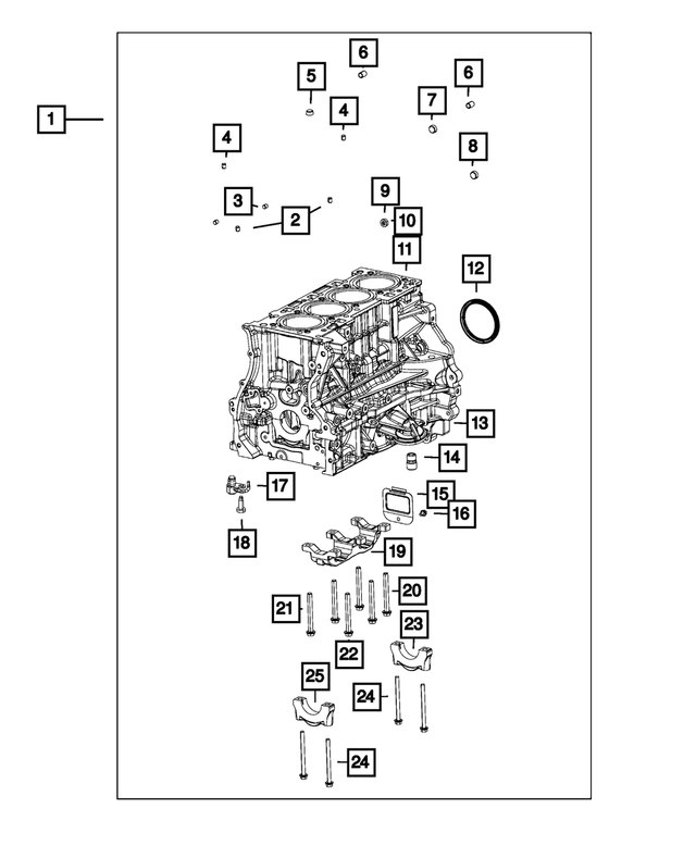 20132015 Dodge Dart Short Block Engine 68165791AB My Mopar Parts