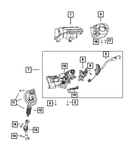 Steering Column And Intermediate Shaft For 2017 Ram 2500 Mopar Wholesale Parts
