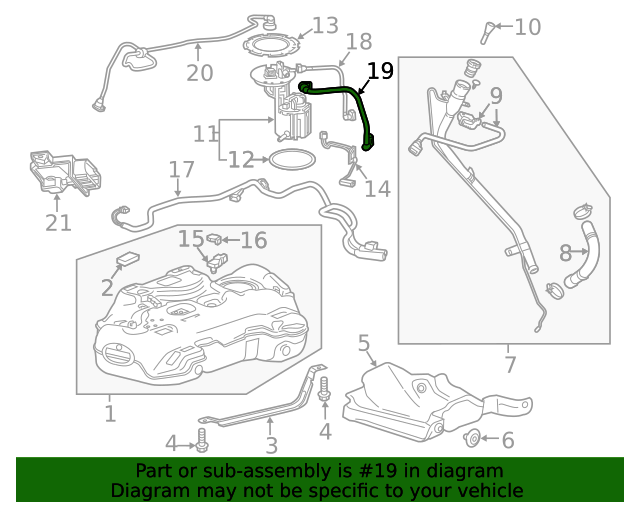 20192022 GM Fuel Tank Vent Pipe 84397928