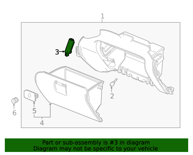 20162022 GM Instrument Panel Compartment Door Dampener 13427447 GM
