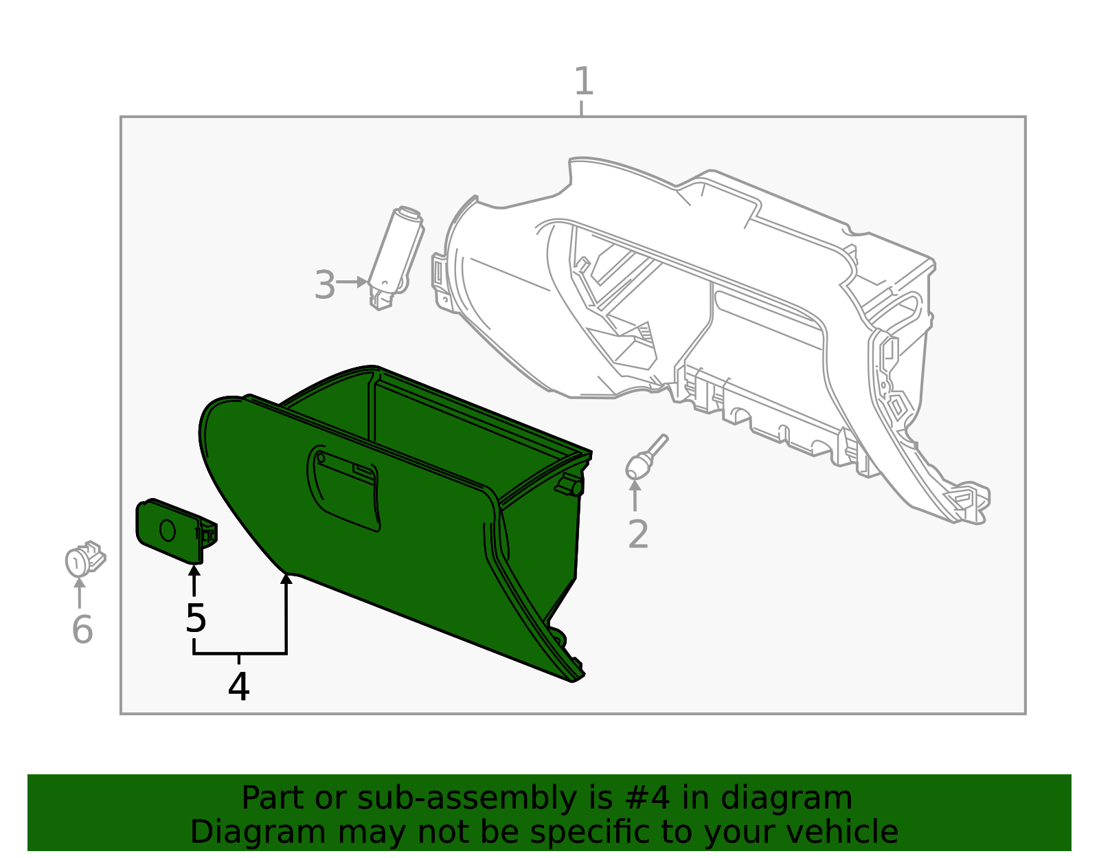 Instrument Panel Compartment Door - GM (84430629)