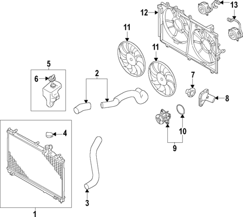 13812 Radiator Radiator & Components for 2022 Mitsubishi Eclipse Cross | Mitsubishi ...