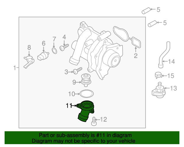 20082018 Audi Thermostat Housing 06H121121L OEM Parts Online